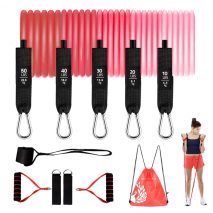 11Pcs/Set Latex Resistance Bands Training Exercise Yoga Tubes Pull Rope Rubber Expander Elastic Bands Fitness Equipment