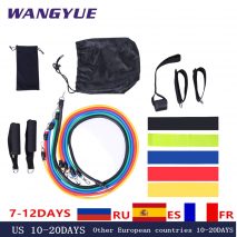 17Pcs/Set Latex Resistance Bands Exercise Fitness Expander pull up loop Band Gym Door Anchor Ankle Straps With Bag Kit Set Yoga