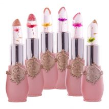 Waterproof Makeup Moisturizer Lip Gloss Transparent Jelly Flower Lipstick Temperature Color Change Lip Balm Cosmetic Makeup Tool